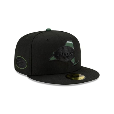 New York Jets Gorra | New Era NFL State Logo Reflect 59fifty Fitted Cap Mexico - Negros